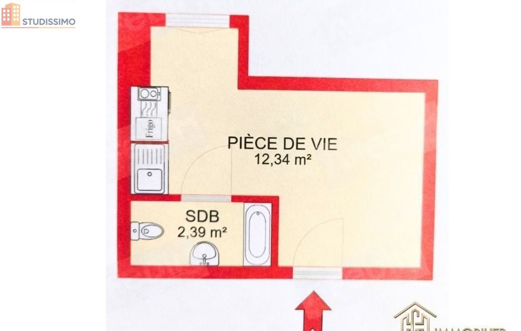 Studio meublé 15m² Colmar - Lumineux, étage élevé - Photo 2