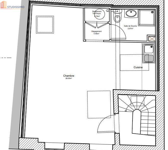 Studio meublé 33m² Clermont-Ferrand centre - Hyper centre, meublé - Photo 1