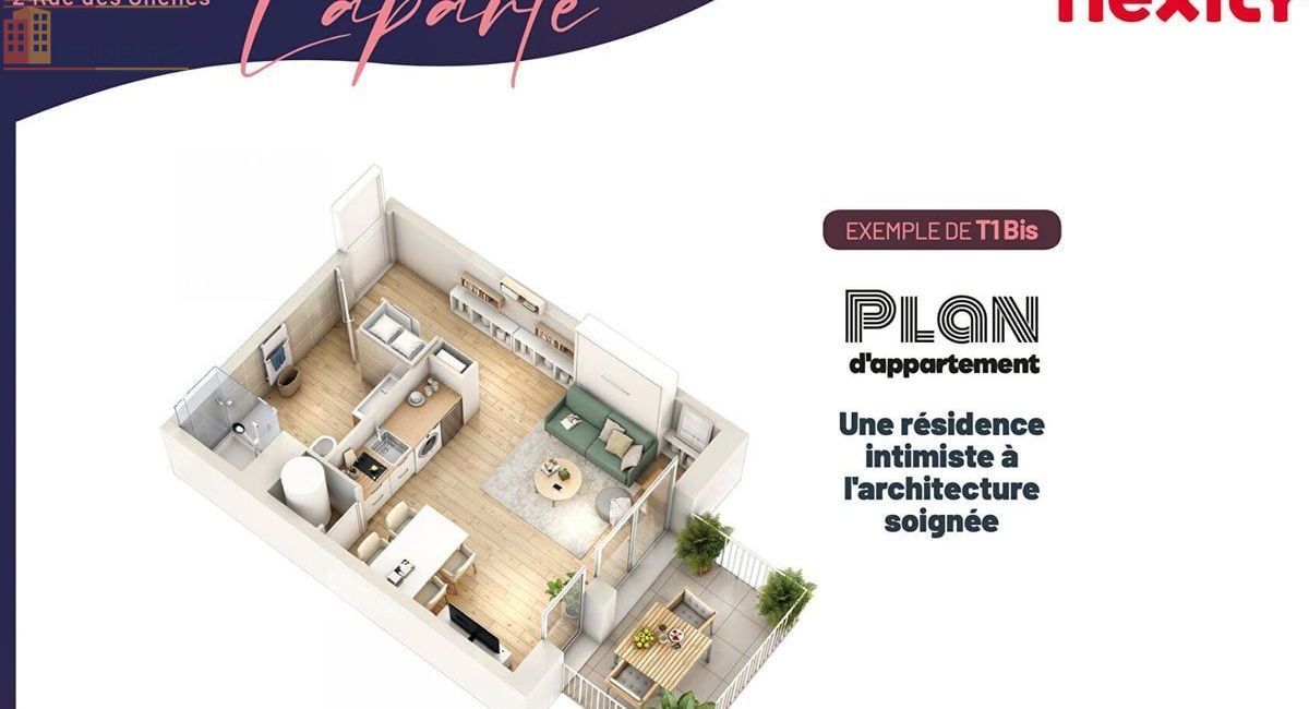 Studio 25m² Luisant - Étage élevé, lumineux - Photo 4