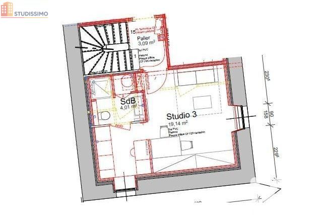 Studio 29m² Saint-Martin-des-Champs - 1er étage - Photo 2