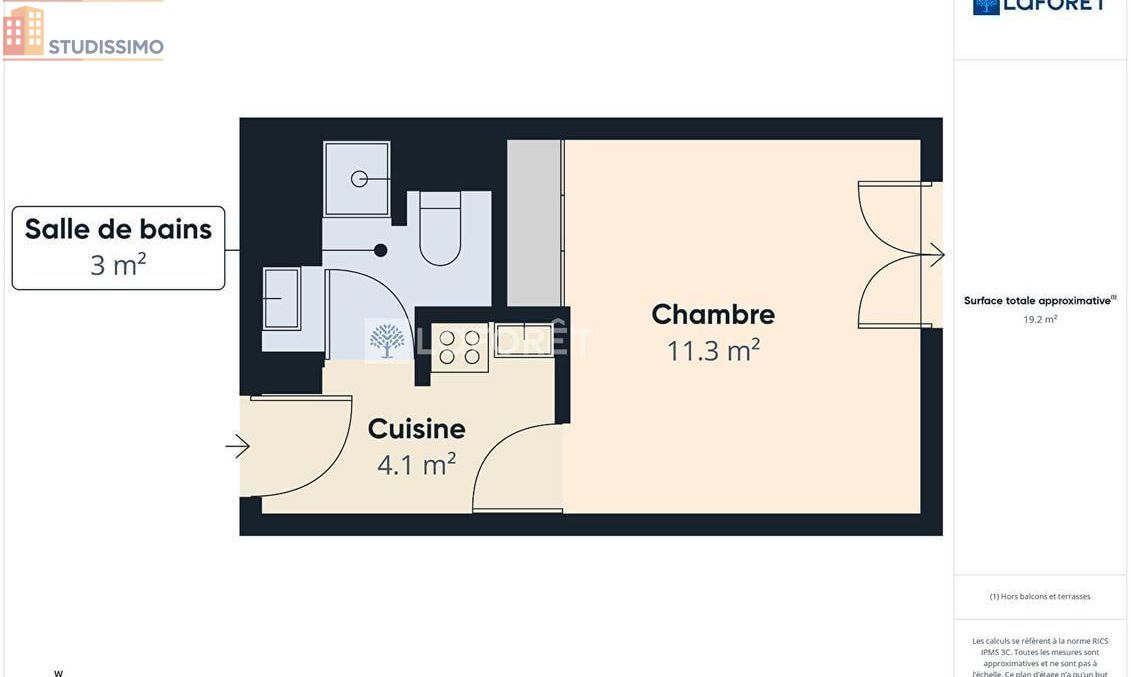 Studio 20m² Quimper 29000 - Photo 1