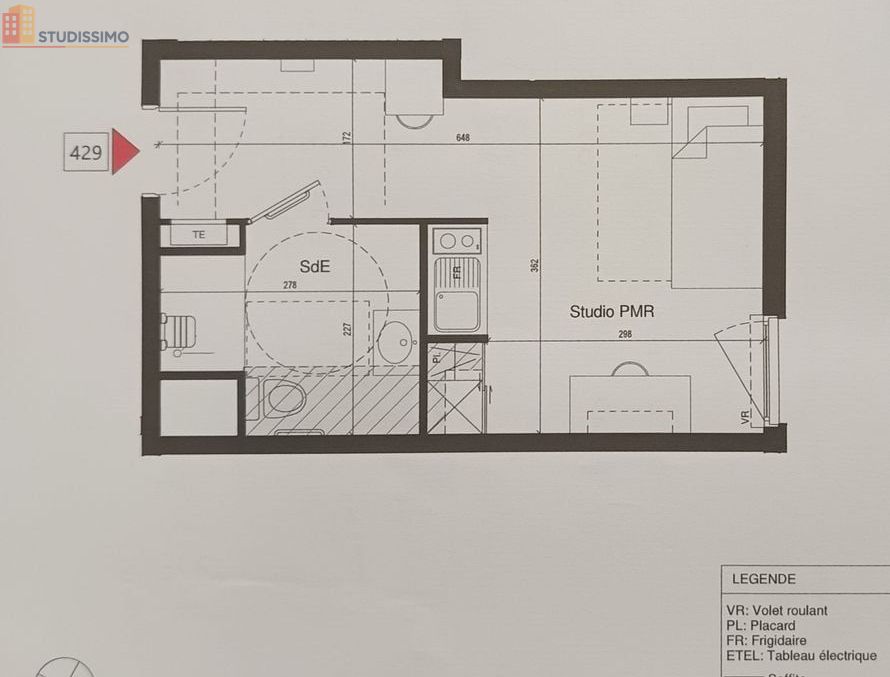 Studio 23m² Brest 29200 - Photo 2