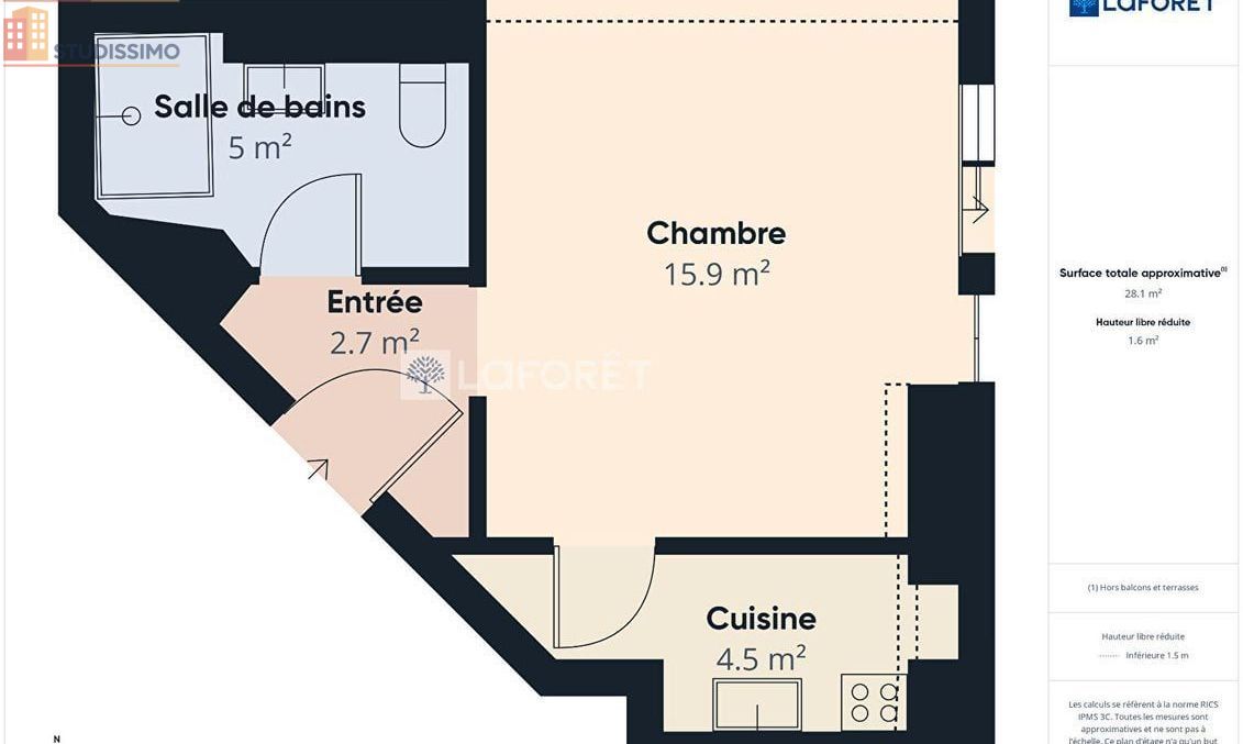 Studio 25m² Quimper 29000 - Photo 1