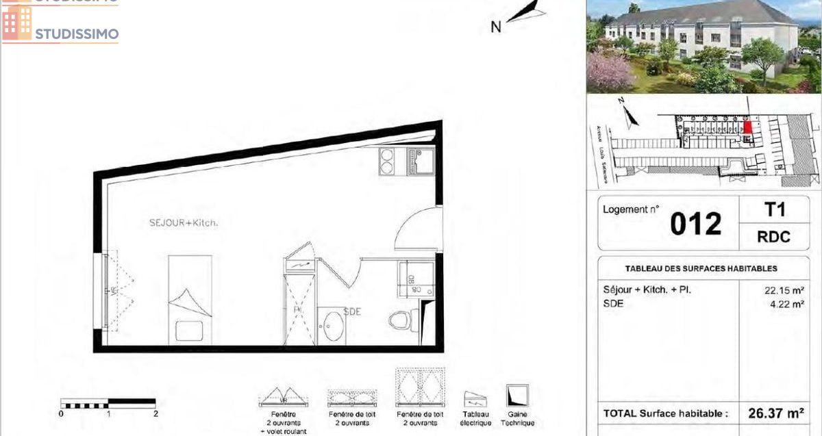 Studio 26m² Pau 64000 - Photo 1