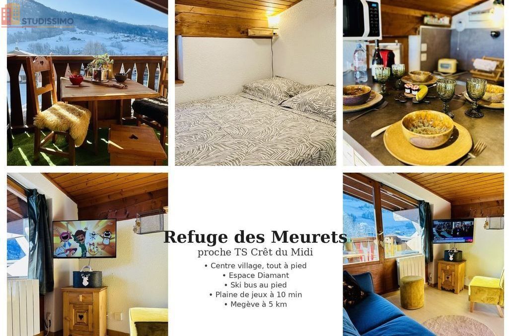 Studio meublé 26m² Praz-sur-Arly - Parking, lit 140cm - Photo 4