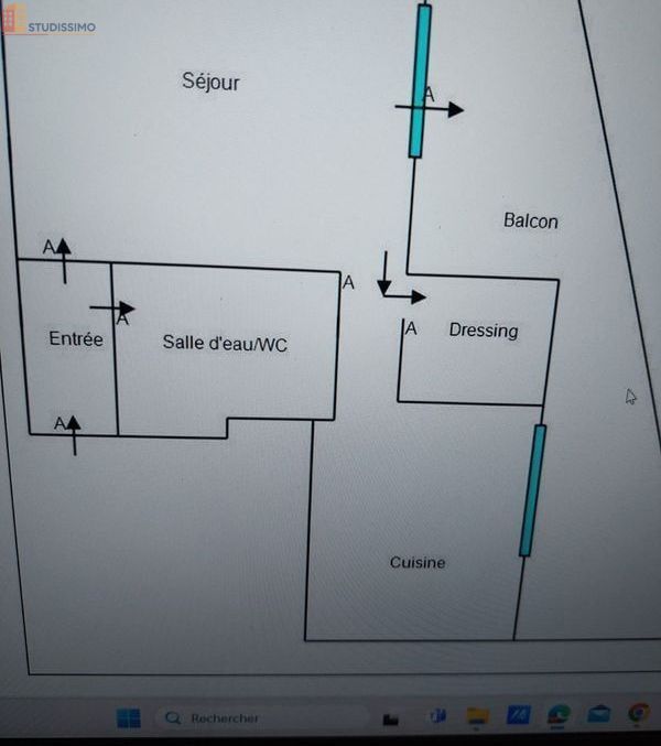Studio 34m² Tours - Lumineux, DPE D - Photo 1