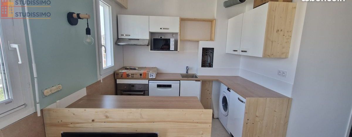 Studio meublé 25m² Villeurbanne - Refait à neuf, coin nuit - Photo 2