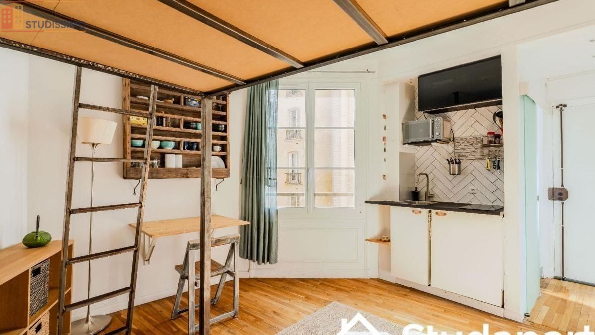 Studio meublé 16m² Paris 20e - Meublé, 3e étage - Photo 2