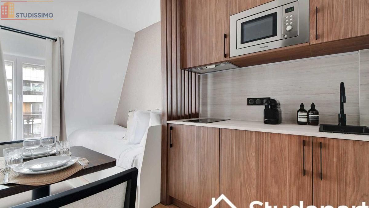 Studio meublé 11m² Paris 16e - Calme, 6e étage - Photo 1