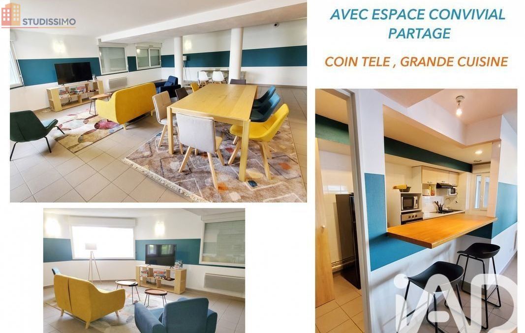 Studio 18m² Joué-lès-Tours - DPE C, 1er étage - Photo 1