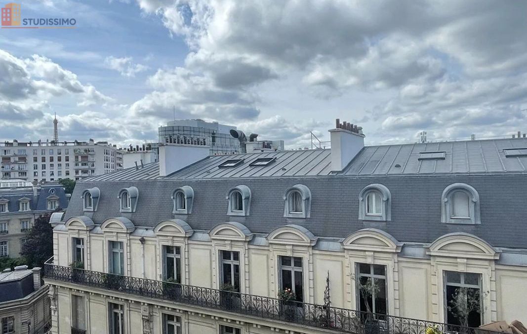 Studio meublé 9m² Paris 16e - Étage élevé, lumineux - Photo 1