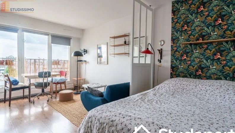 Studio meublé 27m² Paris 20e - Étage élevé, lumineux - Photo 2