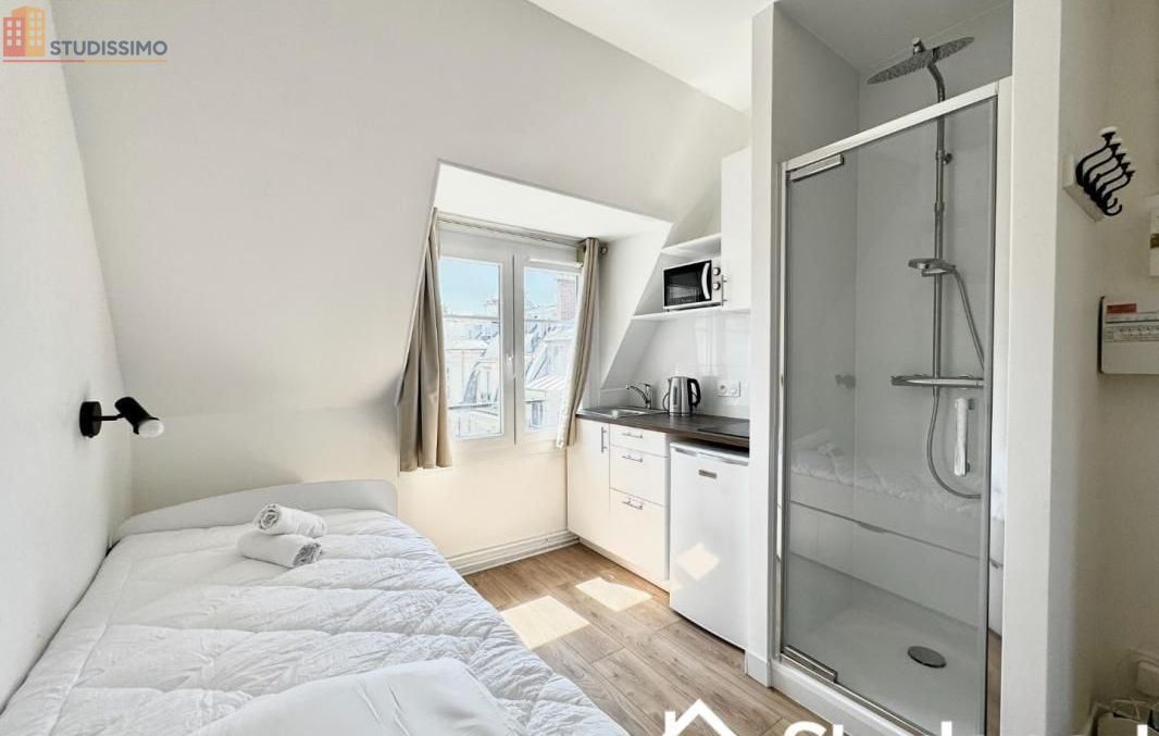 Studio meublé 11m² Paris 17e - Étage élevé, lumineux - Photo 7