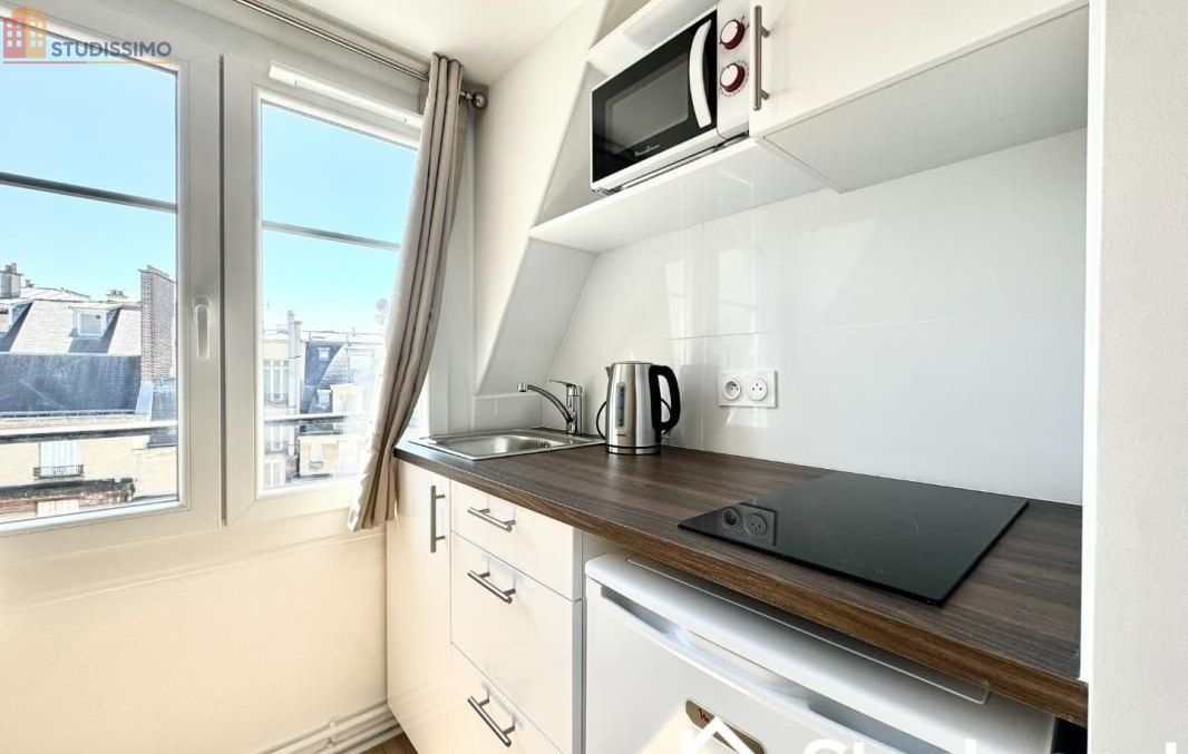 Studio meublé 11m² Paris 17e - Étage élevé, lumineux - Photo 5