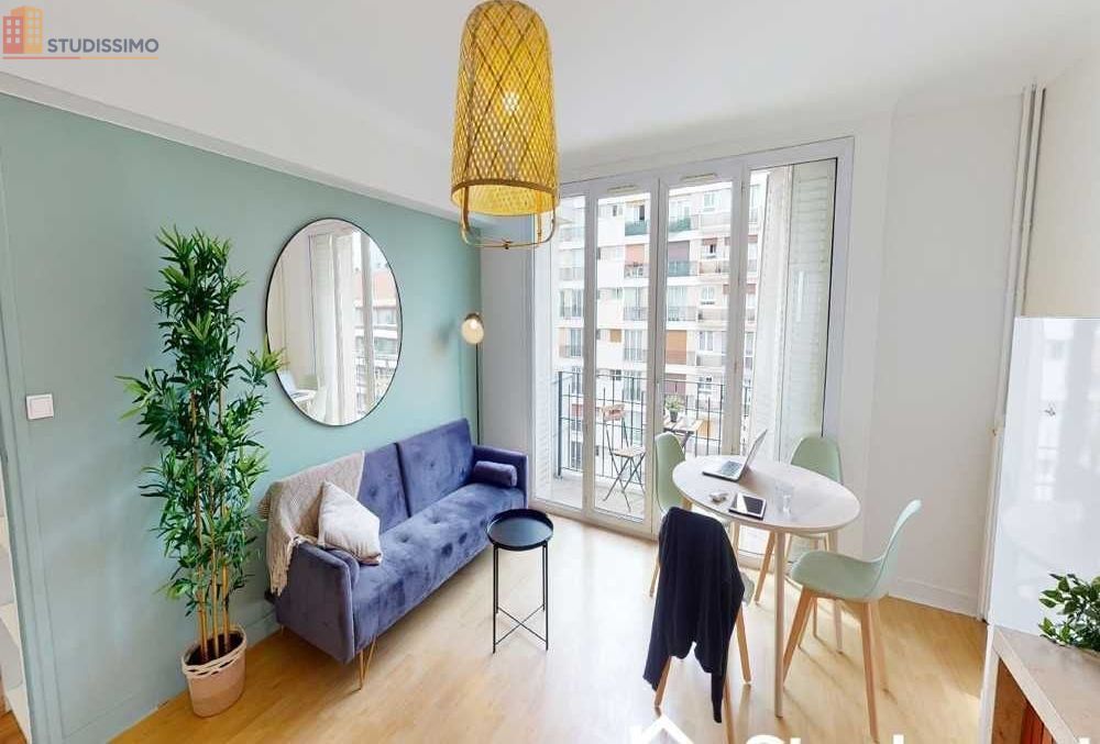 Studio meublé 12m² Paris 17e - Calme, 7e étage - Photo 1