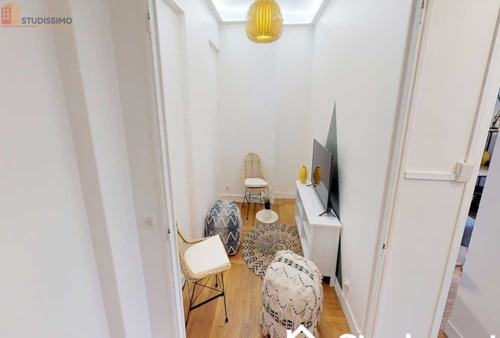 Studio meublé 18m² Paris 17e - 5e étage, lumineux - Photo 1