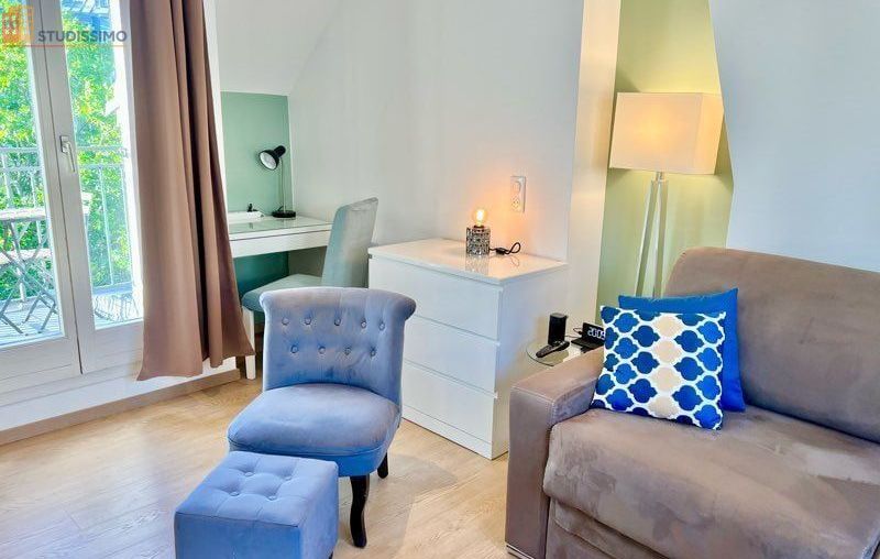 Studio meublé 24m² Paris 17e - Balcon 8m², lumineux - Photo 5