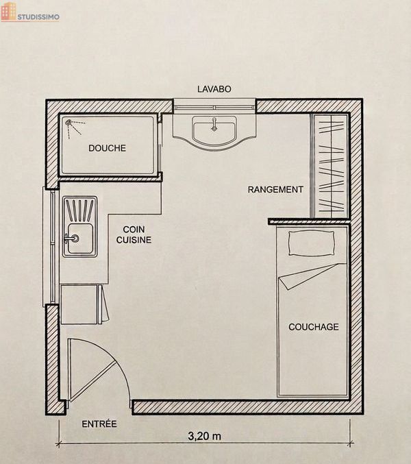 Studio 10m² Paris 17e - Meublé, dernier étage - Photo 1