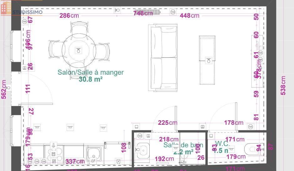 Studio 34m² Saint-Chamond - Lumineux, sans travaux - Photo 2