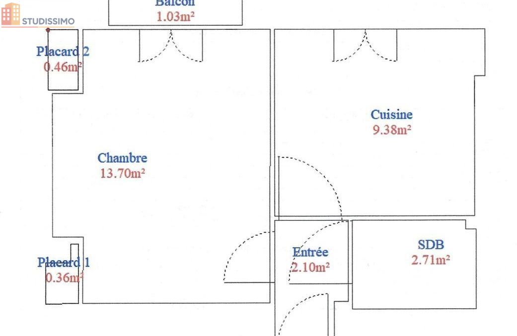Studio 29m² Saint-Étienne 42100 - Photo 2