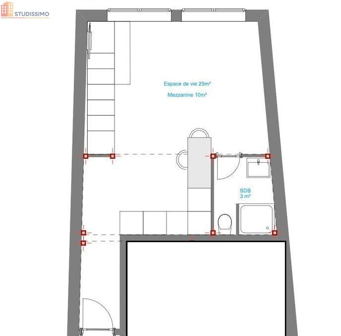 Studio 35m² Lyon 5e Vieux Lyon - Meublé, mezzanine - Photo 4