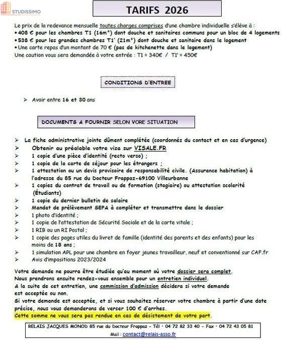 Studio meublé 21m² Villeurbanne - Résidence, pour 16-30 ans - Photo 2
