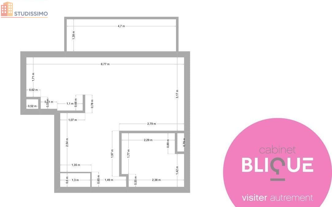 Studio 32m² Tomblaine - DPE C, 1er étage - Photo 1