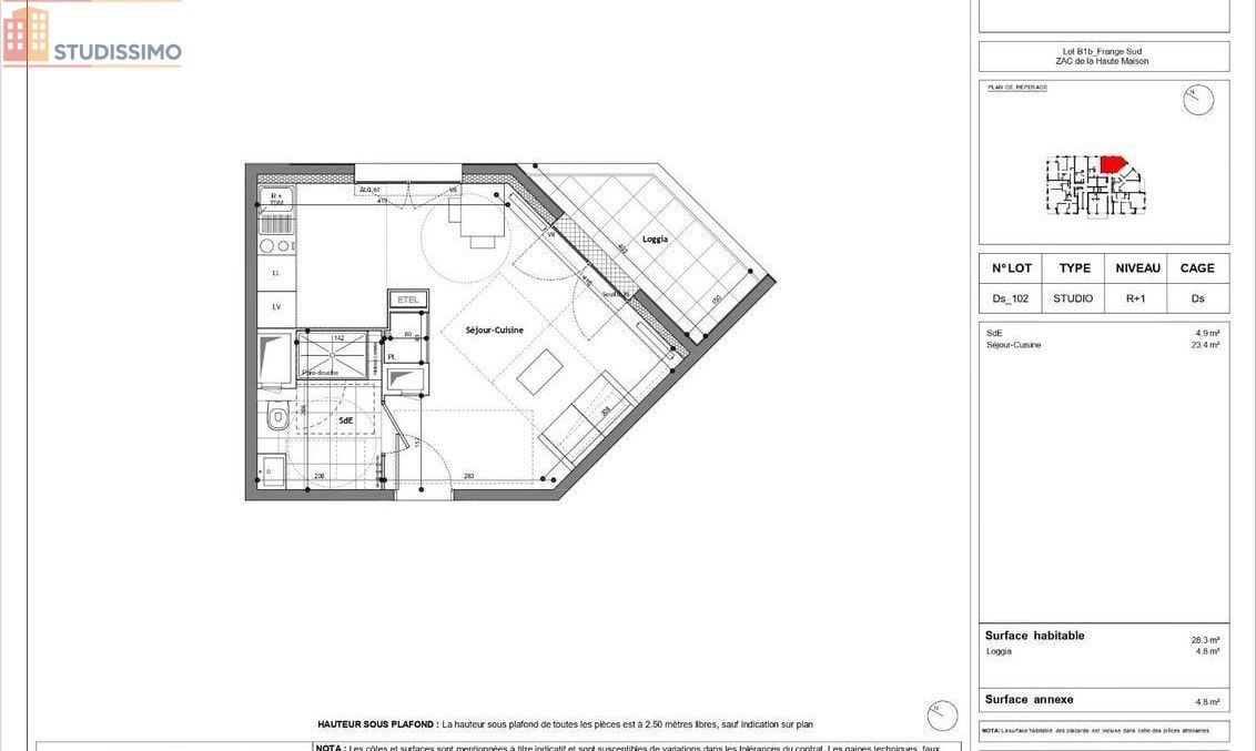 Studio 28m² Champs-sur-Marne - DPE B - Photo 2