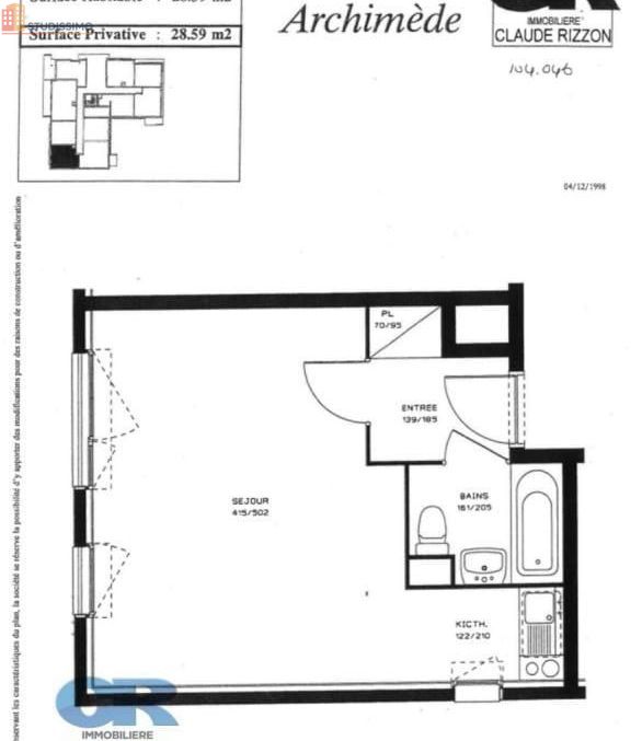 Studio 28m² Nancy 54000 - Dernier étage, calme - Photo 1