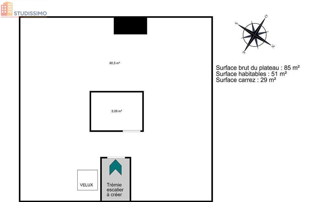 Studio 51m² Nancy 54000 - Photo 2