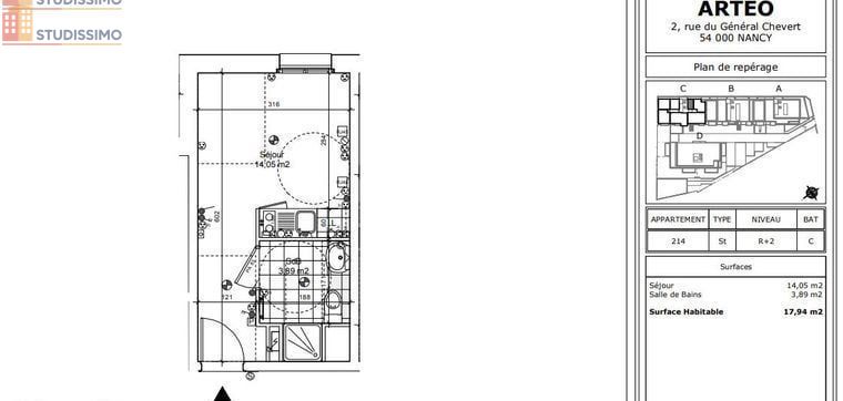 Studio 17m² Nancy centre - Idéal curistes et étudiants - Photo 2