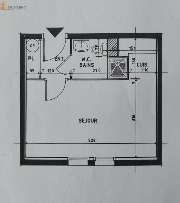 Studio 24m² Lorient 56100 - Photo 1