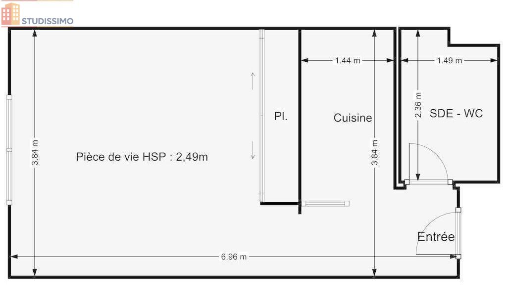 Studio meublé 27m² Versailles - Meublé, lumineux - Photo 1