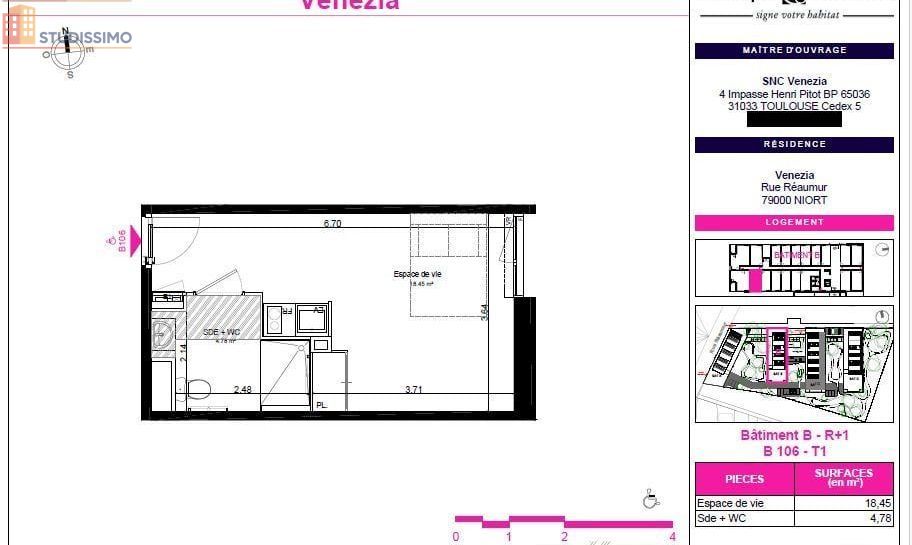 Studio meublé 23m² Niort - Meublé, DPE B - Photo 10