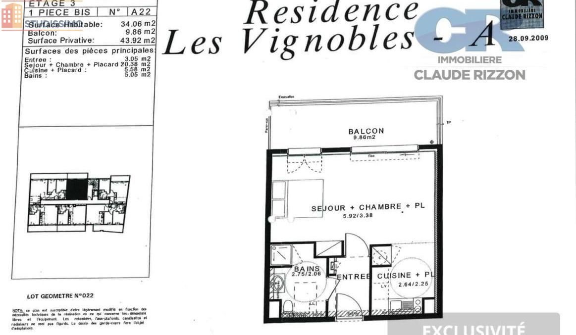 Studio 34m² Rozérieulles - Étage élevé, DPE C - Photo 1