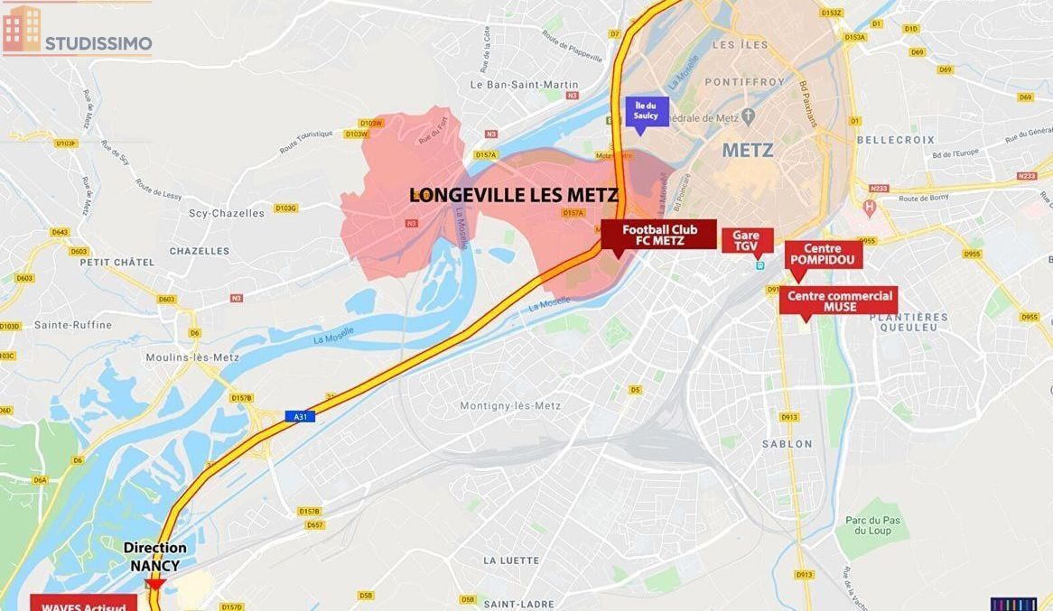 Studio 16m² Longeville-lès-Metz - Eunpe (DPE E) - Photo 1