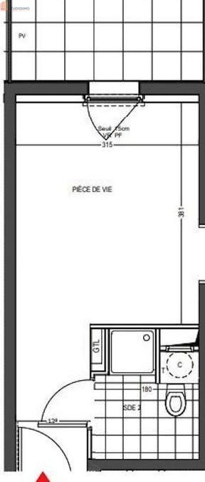 Studio 19m² Thionville 57100 - Étage 2/3, DPE C - Photo 1
