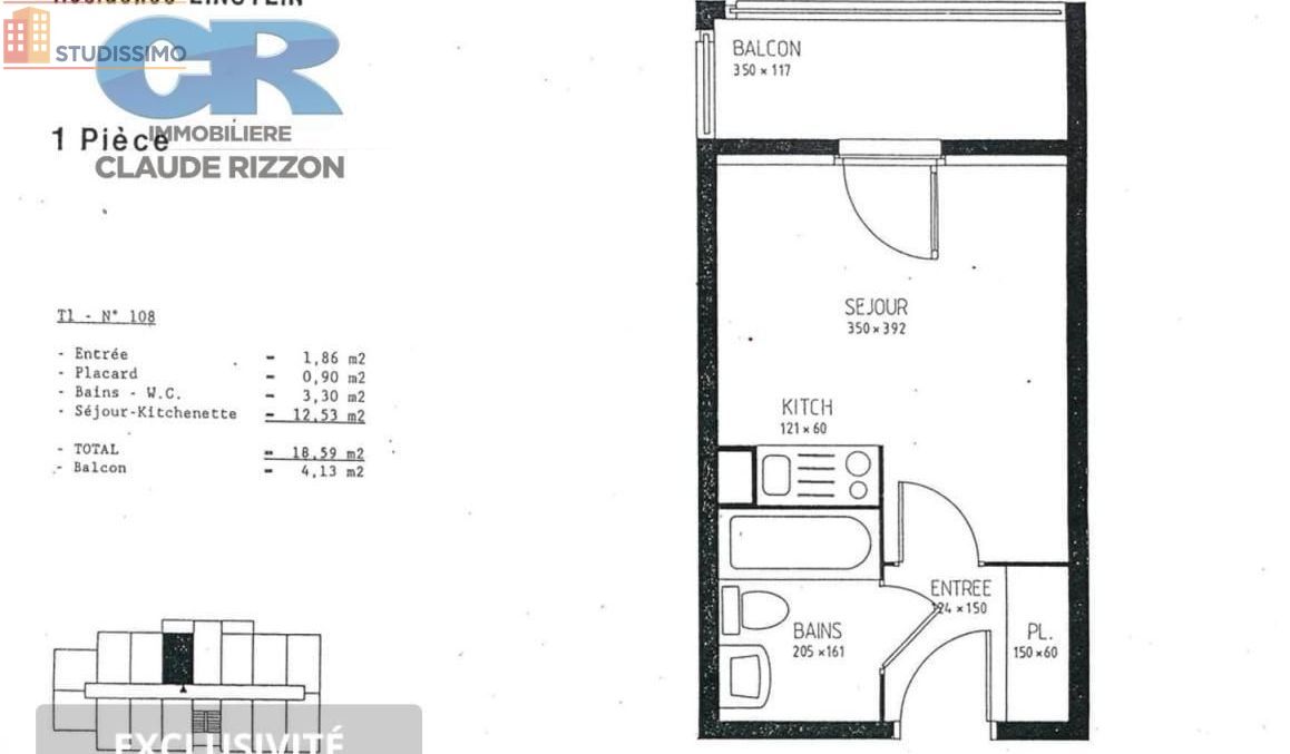 Studio 18m² Metz 57050 - Photo 3