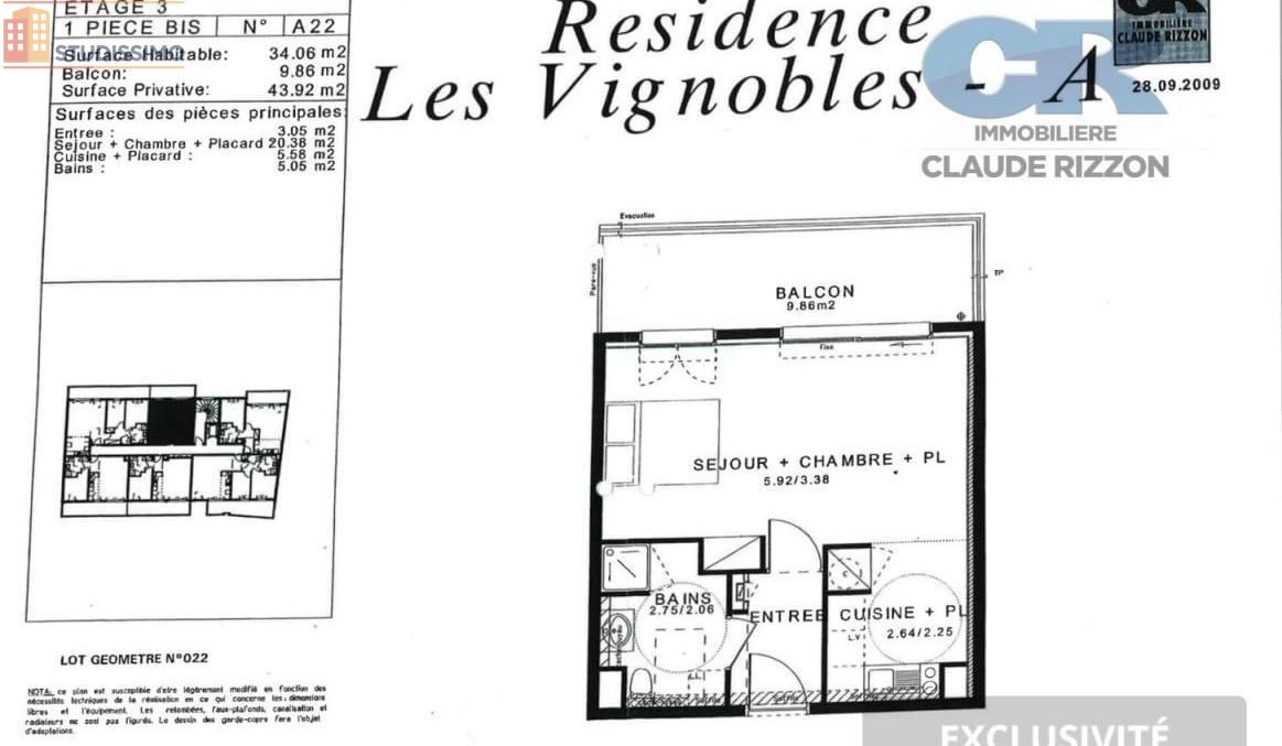 Studio 34m² Rozérieulles - Étage élevé, DPE C - Photo 1