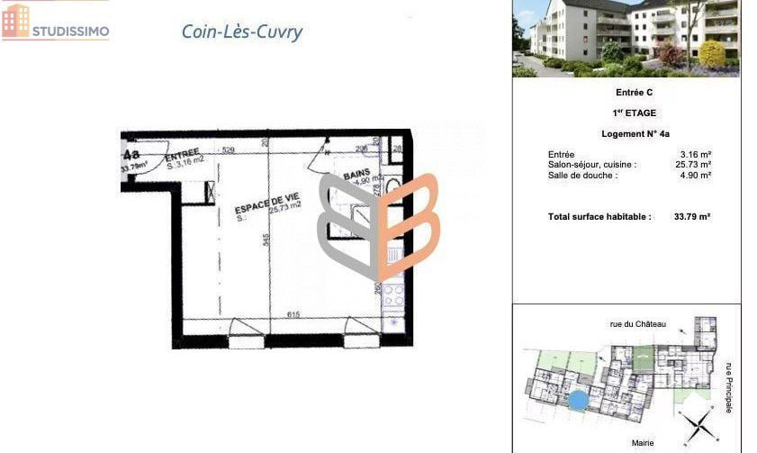 Studio 34m² Coin-lès-Cuvry - Bilan énergétique B - Photo 1