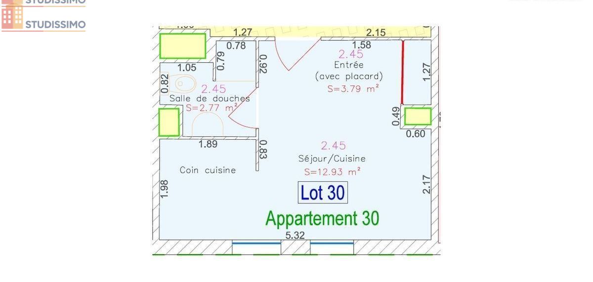 Studio 19m² Beauvais - DPE C - Photo 1
