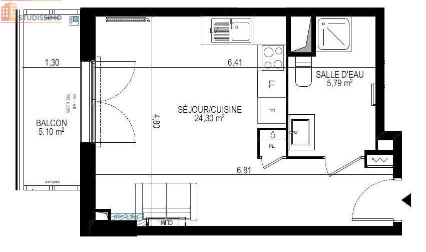 Studio 30m² Monteux - DPE B, 3e étage - Photo 4