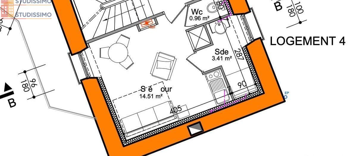 Studio 18m² La Roche-sur-Yon - Meublé, en rénovation - Photo 1