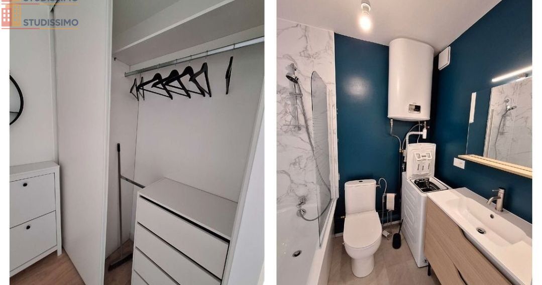Studio meublé 27m² Poitiers - Balcon, lumineux - Photo 2