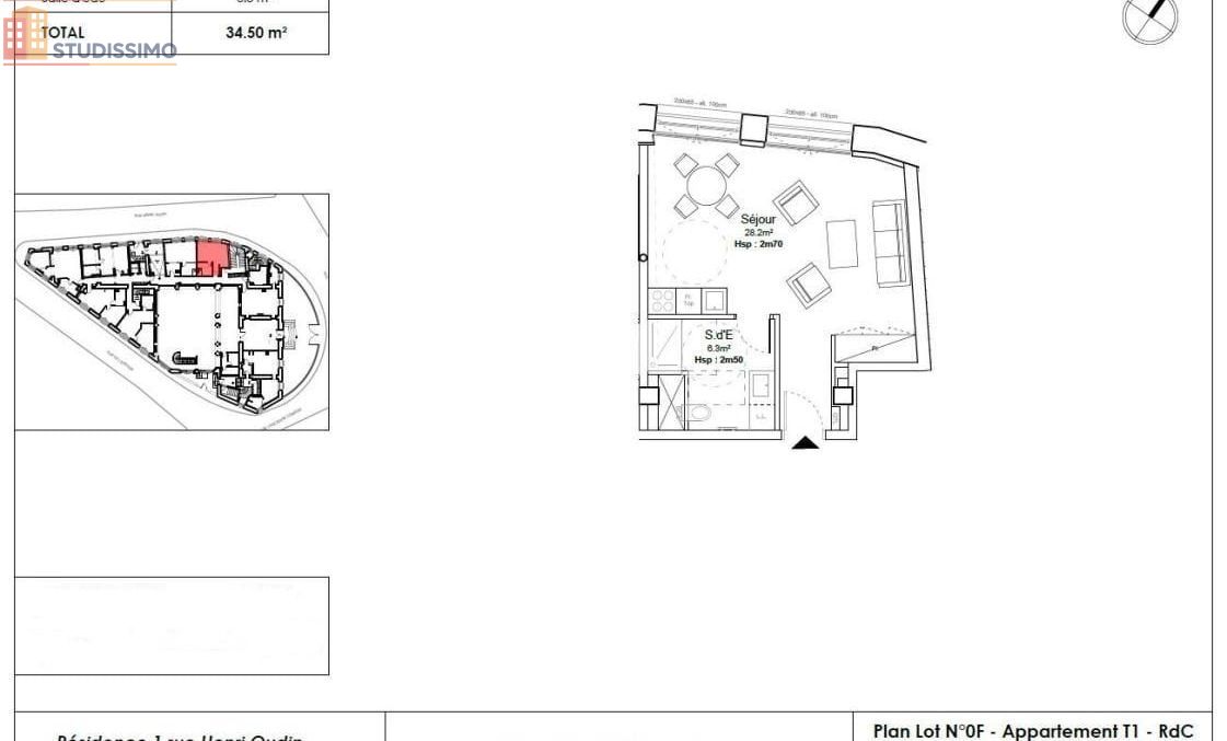 Studio 34m² Poitiers - DPE A - Photo 1