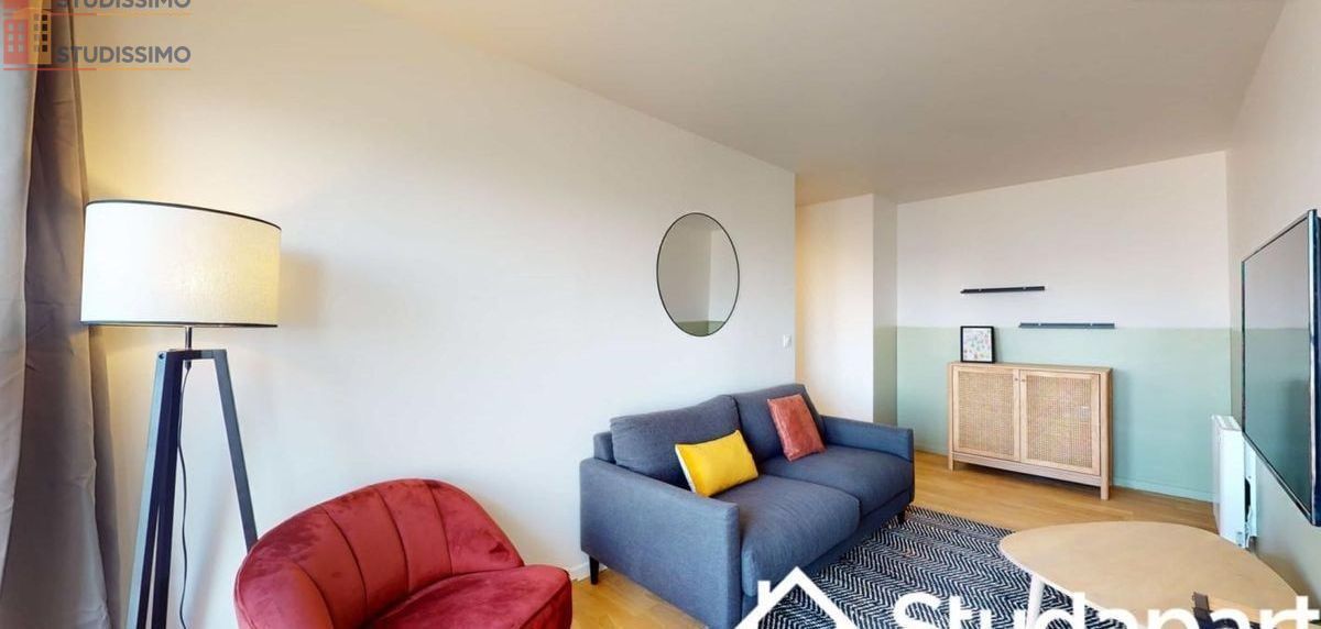 Studio meublé 12m² Nanterre - Lumineux, dernier étage - Photo 1