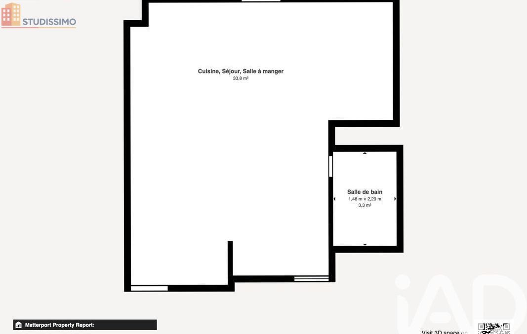 Studio 26m² Auxerre - Dernier étage, lumineux - Photo 2