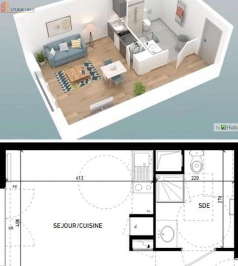 Studio 25m² Villejuif - Bilan énergétique B - Photo 3