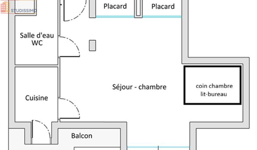 Studio meublé 32m² Joinville-le-Pont - 7e étage, lumineux - Photo 1