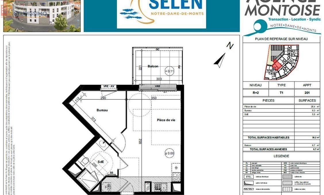 Studio 39m² Notre-Dame-de-Monts - 2e étage, lumineux - Photo 4